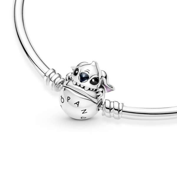 Pandora Moments Disney Stitch Biting Clasp Bangle 
