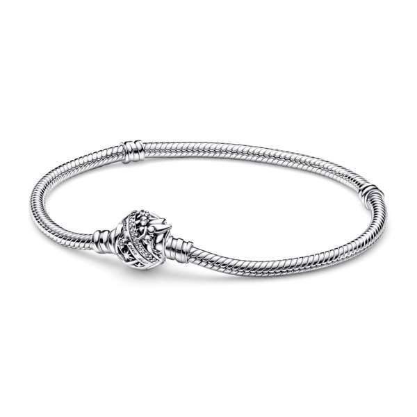 Disney Tinkerbell snake chain sterling silver bracelet with clear cubic zirconia 