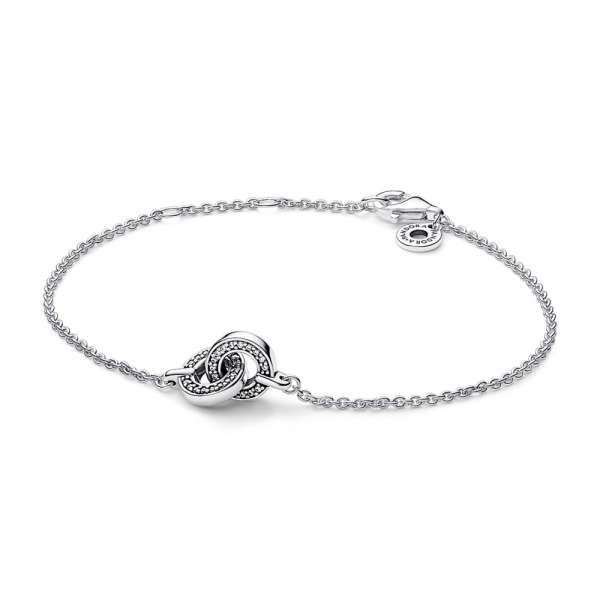 Pandora Signature Intertwined Pavé Chain Bracelet 