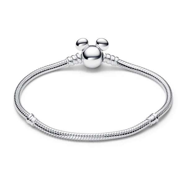 Disney Mickey Mouse Clasp Moments Snake Chain Bracelet 