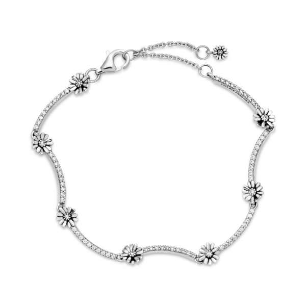 Sparkling Daisy Flower Bracelet 