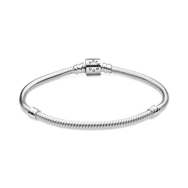 Pandora Moments Barrel Clasp Snake Chain Bracelet 