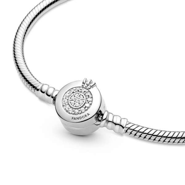 Pandora Moments Sparkling Crown O Snake Chain Bracelet 