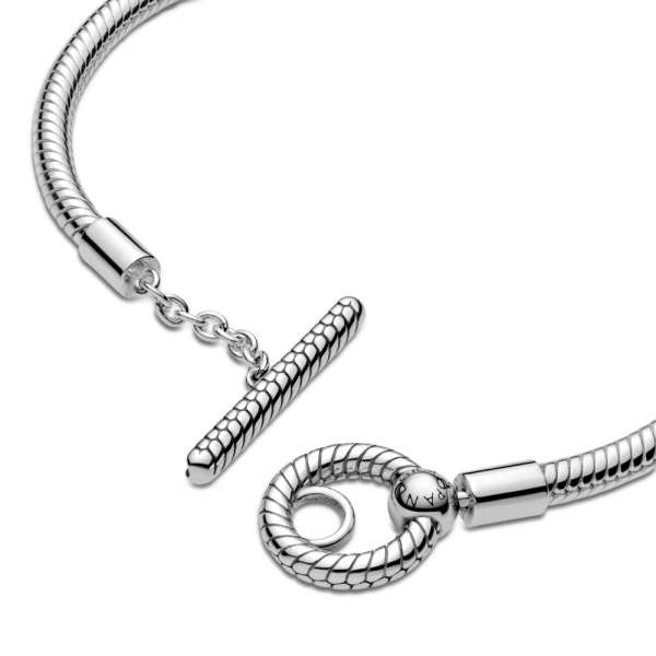 Pandora Moments T-Bar Snake Chain Bracelet 