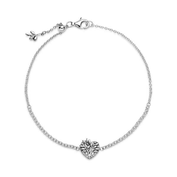 Heart Family Tree Chain Bracelet 