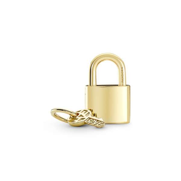 Padlock & Key Dangle Charm 