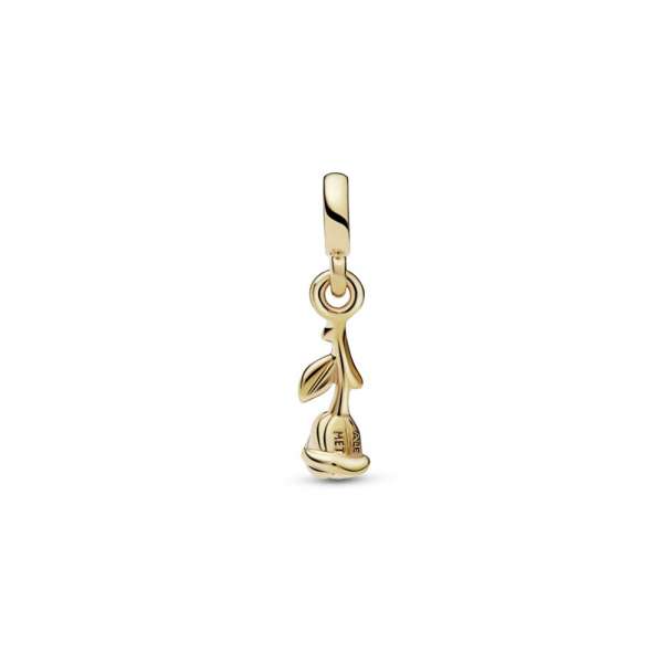 Rose 14k gold-plated mini dangle 