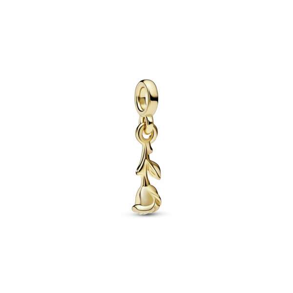 Rose 14k gold-plated mini dangle 