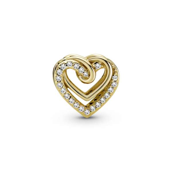 Sparkling Entwined Hearts Charm 