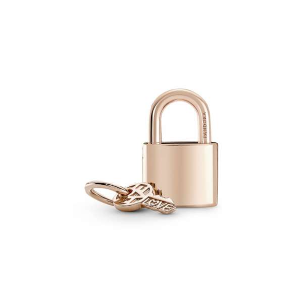 Padlock & Key Dangle Charm 