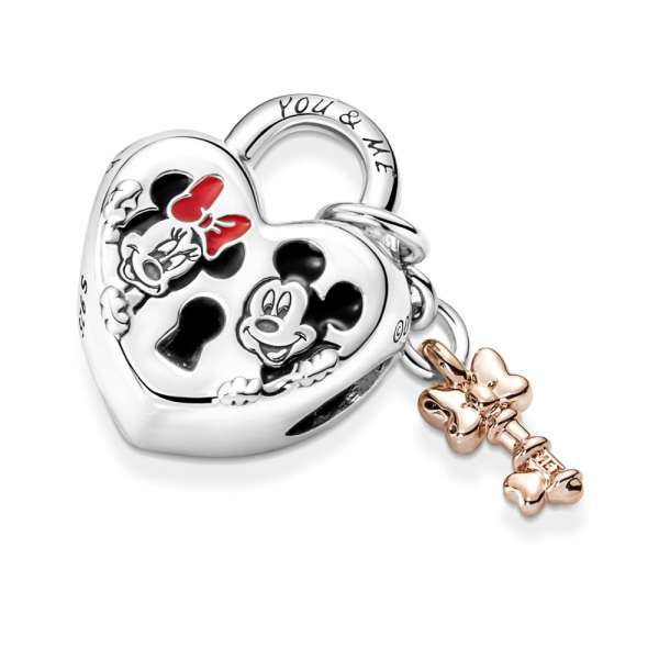 Disney Mickey Mouse & Minnie Mouse Padlock Charm 