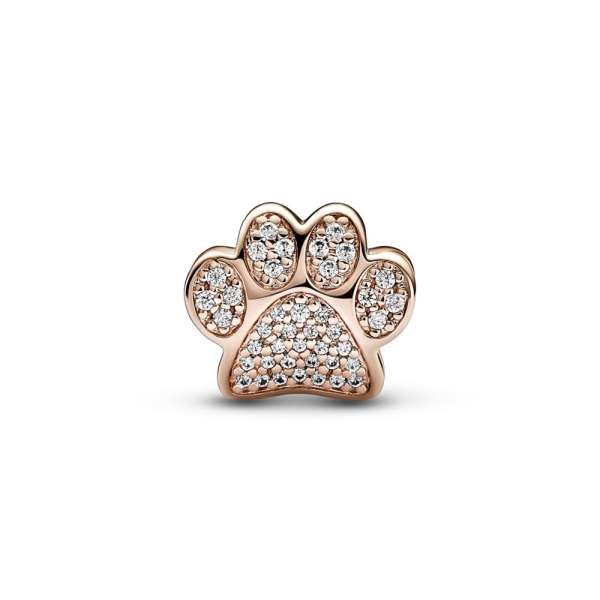 Sparkling Paw Print Charm 