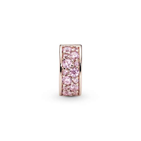 Pink Pavé Clip Charm 