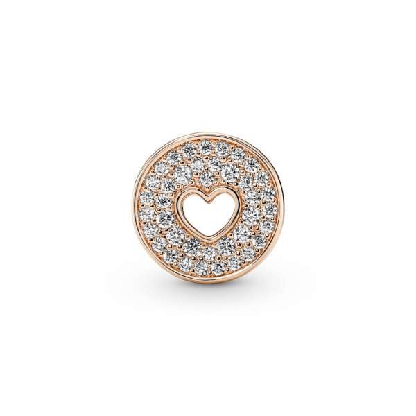 Pavé & Heart Anniversary Charm 