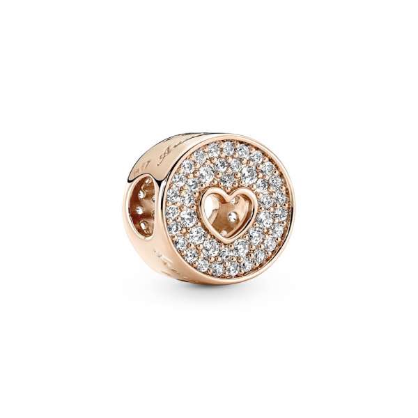 Pavé & Heart Anniversary Charm 