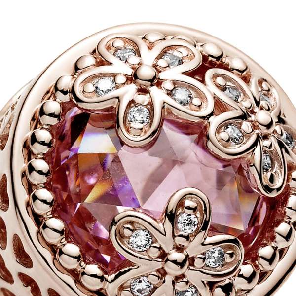 Sparkling Pink Daisy Flower Charm PANDORA