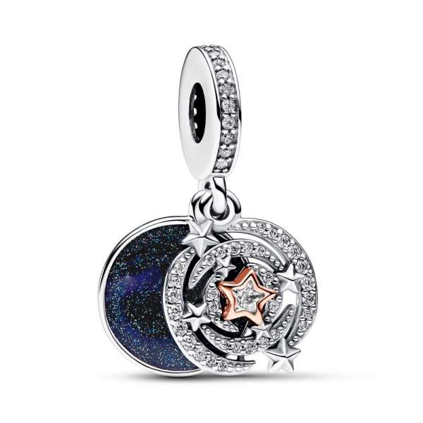 Two tone Shooting Star Double Dangle Charm