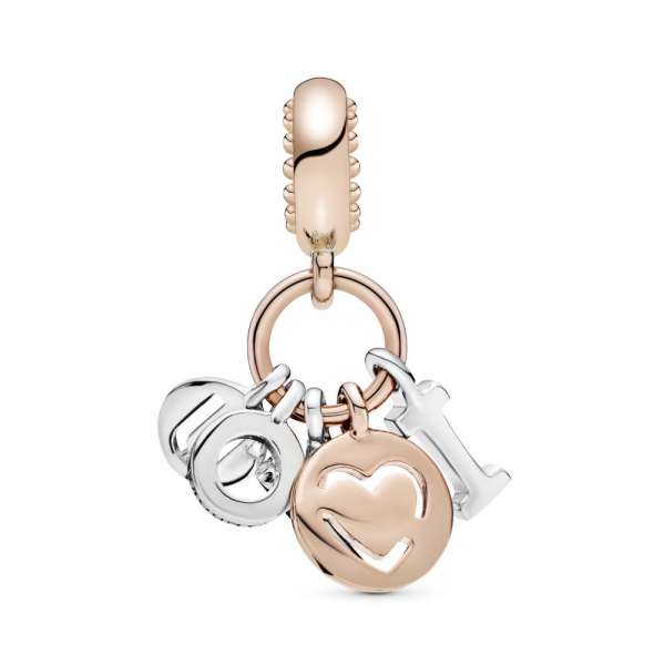 I Love You Letters Dangle Charm 