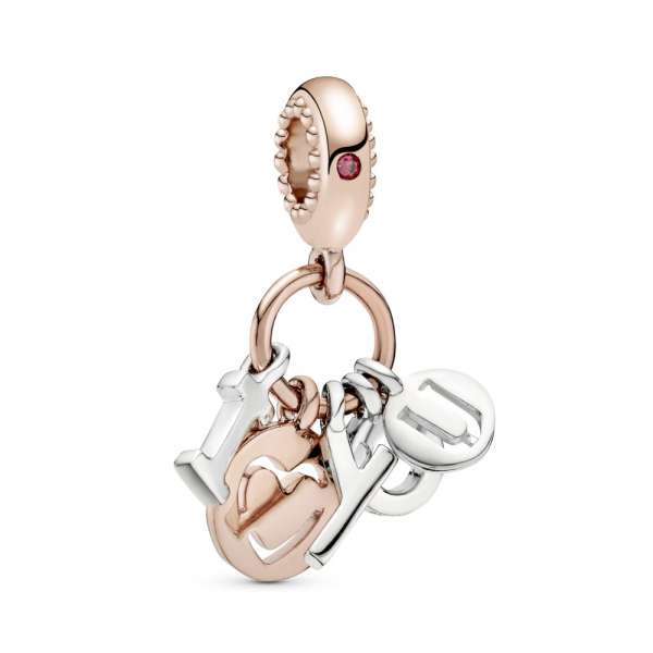 I Love You Letters Dangle Charm 
