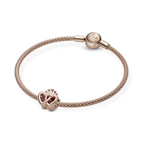 Crown and Entwined Hearts  Charm 