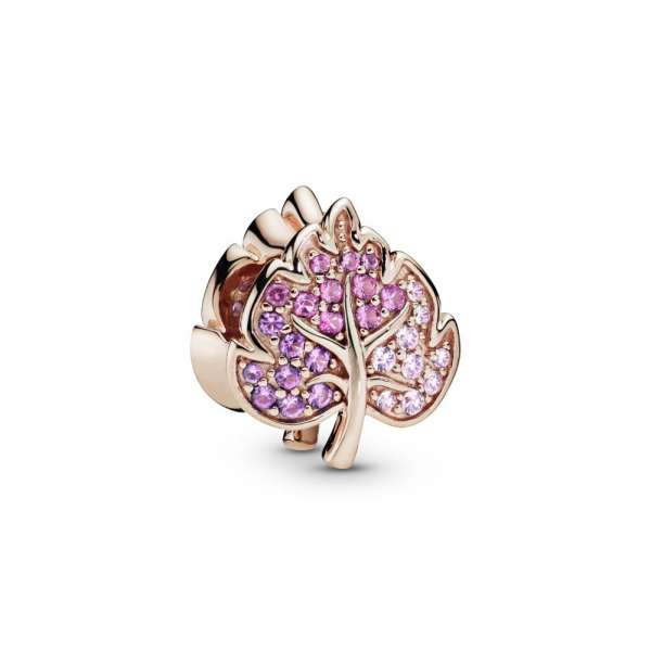 Sparkling Pavé Leaf Charm 