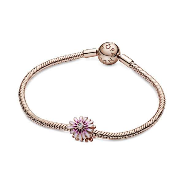 Pink Daisy Flower Charm 