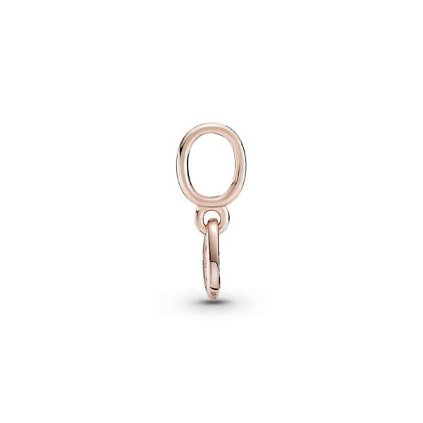 Red Pavé Tilted Heart Dangle Charm 