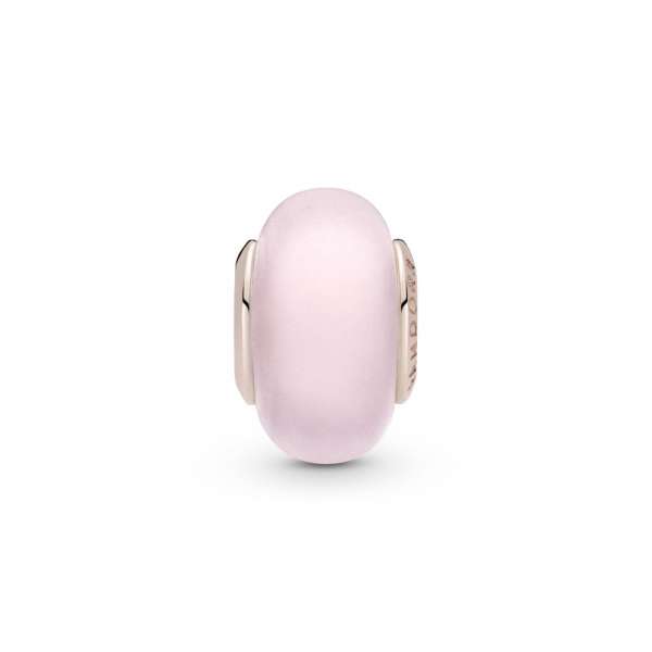 Matte Pink Murano Glass Charm 