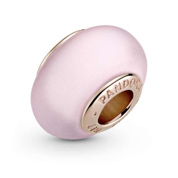 Matte Pink Murano Glass Charm 