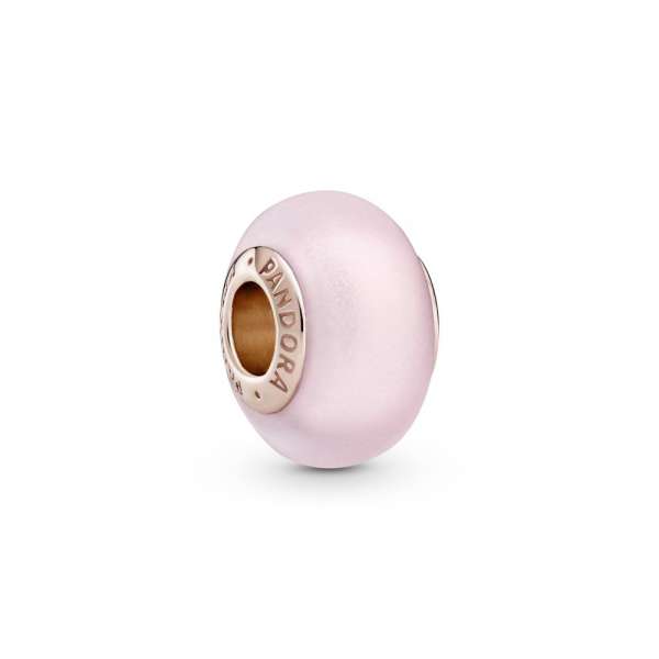 Matte Pink Murano Glass Charm 