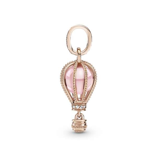 Sparkling Pink Hot Air Balloon Dangle Charm 