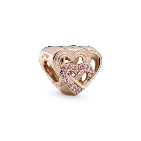 Intertwined Love Hearts Charm 