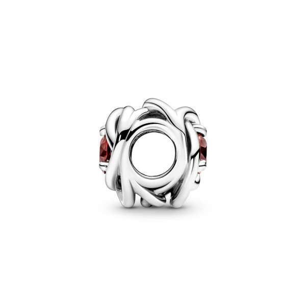 True Red Eternity Circle Charm 