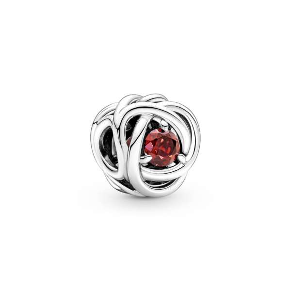 True Red Eternity Circle Charm 