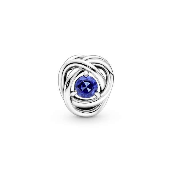 Blue Eternity Circle Charm 