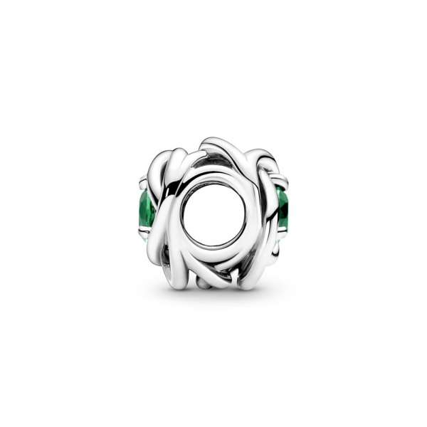 Green Eternity Circle Charm 