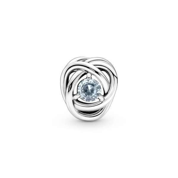 Sea Aqua Blue Eternity Circle Charm 