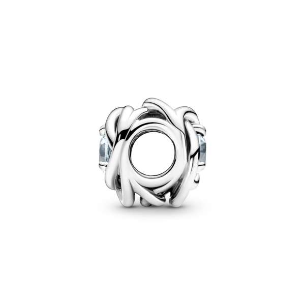 Sea Aqua Blue Eternity Circle Charm 