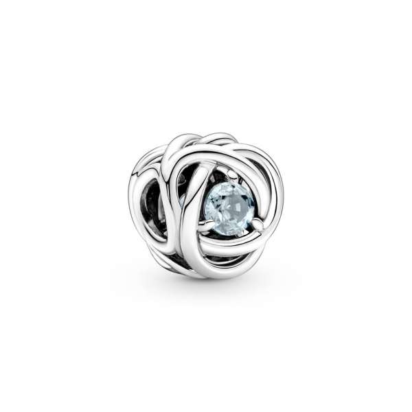Sea Aqua Blue Eternity Circle Charm 