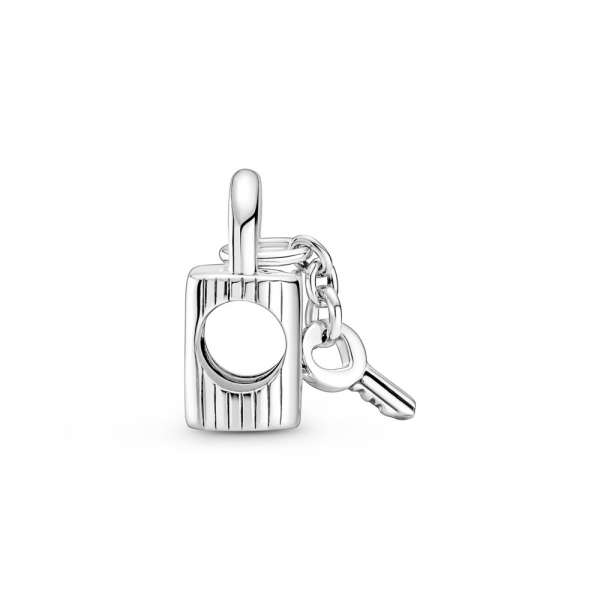 Padlock & Heart Key Charm 