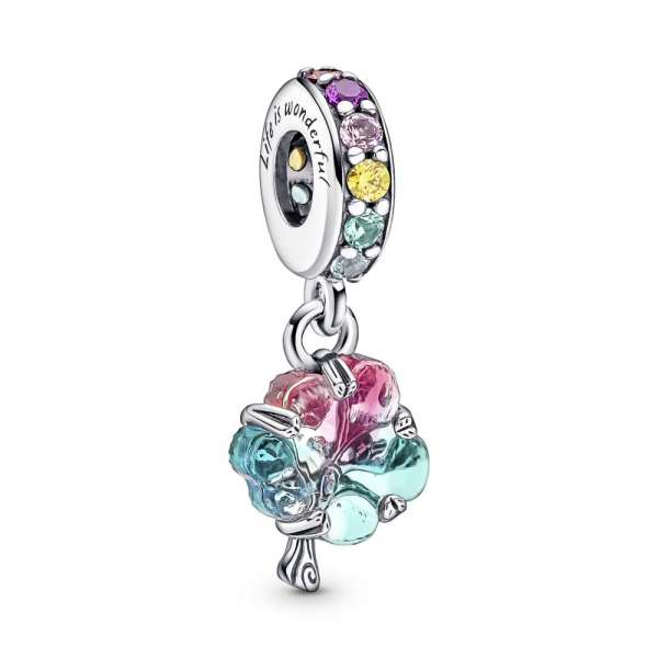 Togetherness Tree Murano Glass Dangle Charm 