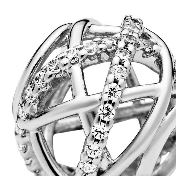 Sparkling Lines Openwork Charm 