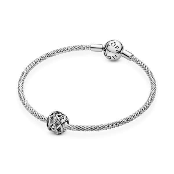 Sparkling Lines Openwork Charm 
