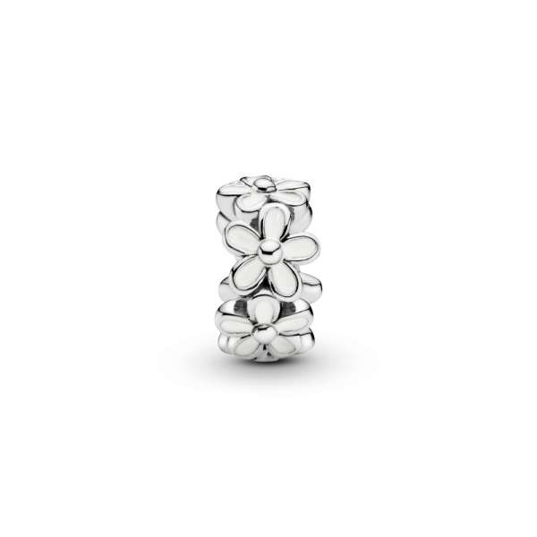 White Daisy Flower Spacer Charm 