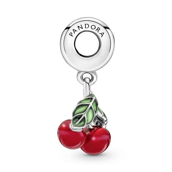 Asymmetrical Cherry Fruit Dangle Charm 