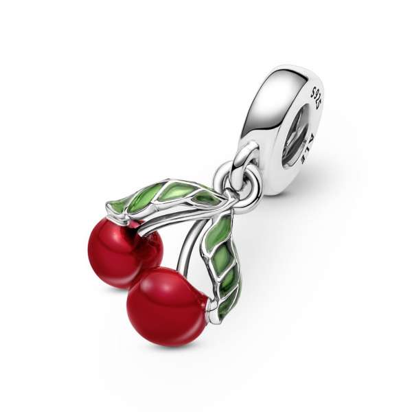 Asymmetrical Cherry Fruit Dangle Charm 