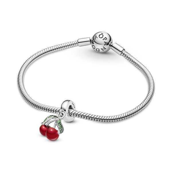 Asymmetrical Cherry Fruit Dangle Charm 