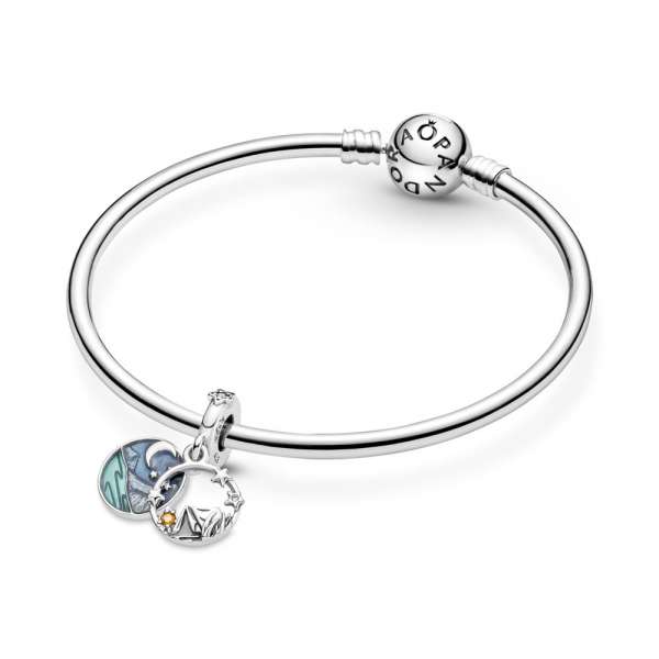 Camping Night Sky Double Dangle Charm 