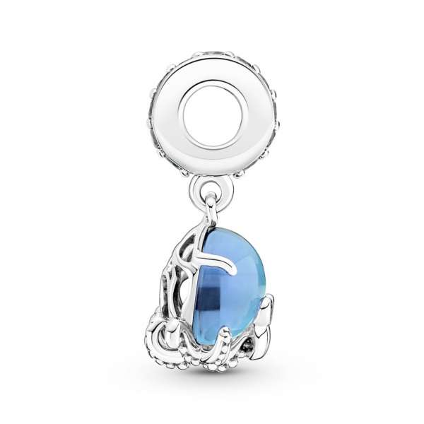 Murano Glass Cute Octopus Dangle Charm 