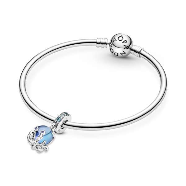 Murano Glass Cute Octopus Dangle Charm 